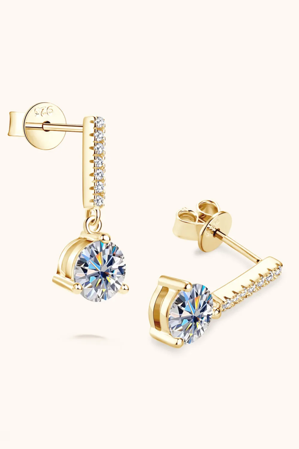 2 Carat Moissanite 925 Sterling Silver Drop Earrings, image 7