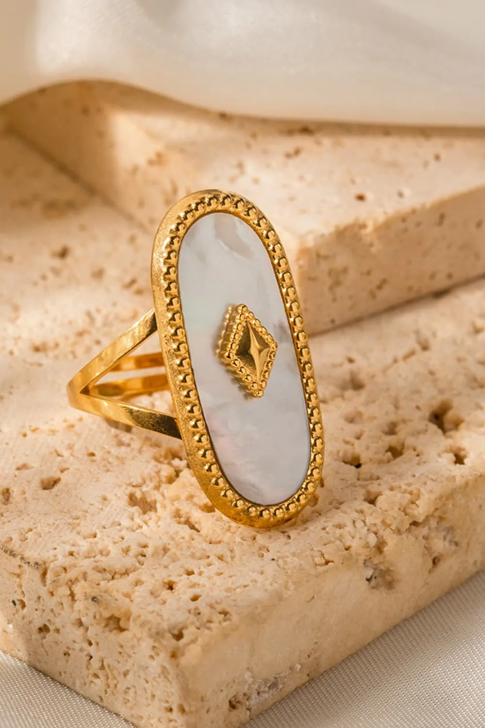 Natural Stone Copper Ring, image 2