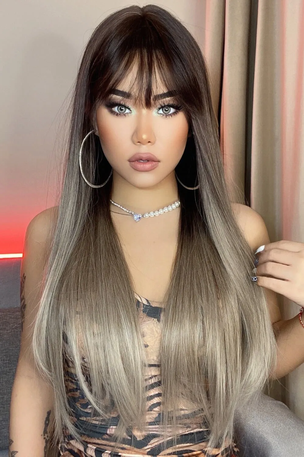 Long Straight Synthetic Wigs 26'', image 5