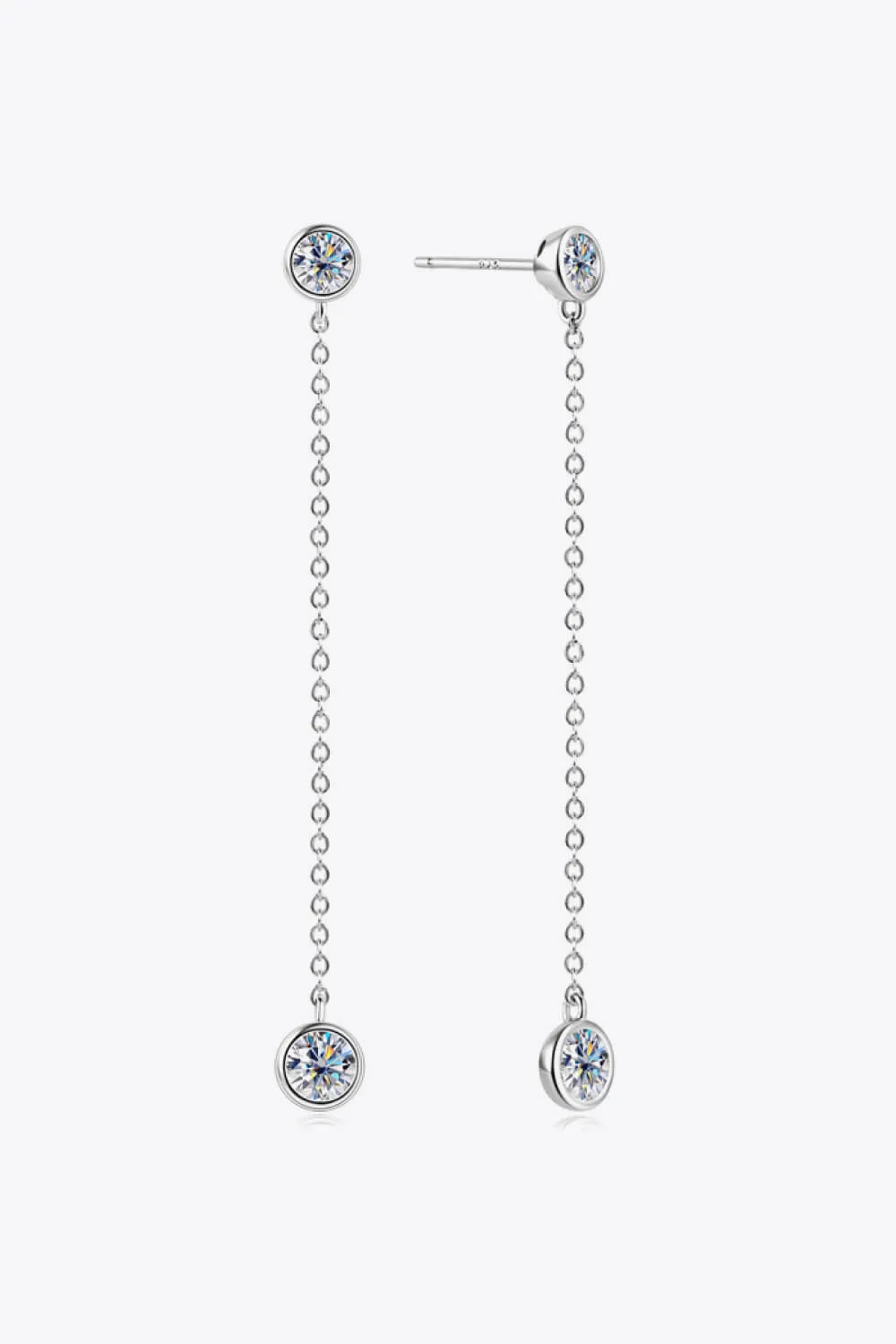 Moissanite Chain Earrings, image 8