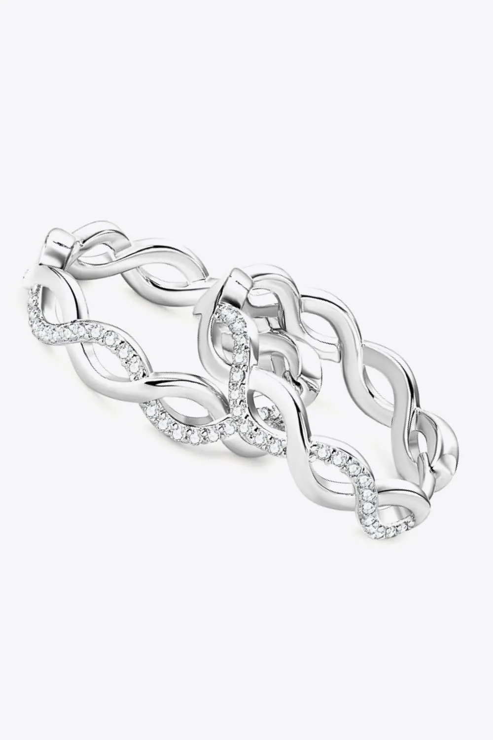 Moissanite Crisscross Hoop Earrings, image 4