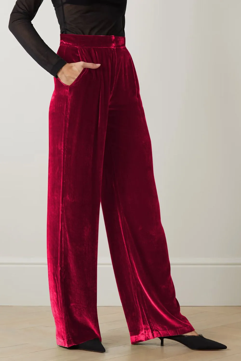 Loose Fit High Waist Long Pants with Pockets, image 16