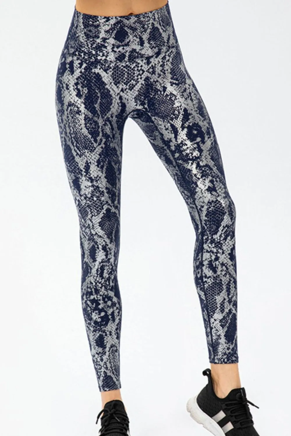 Animal Print Slim Fit Wide Waistband Long Sports Pants, image 6