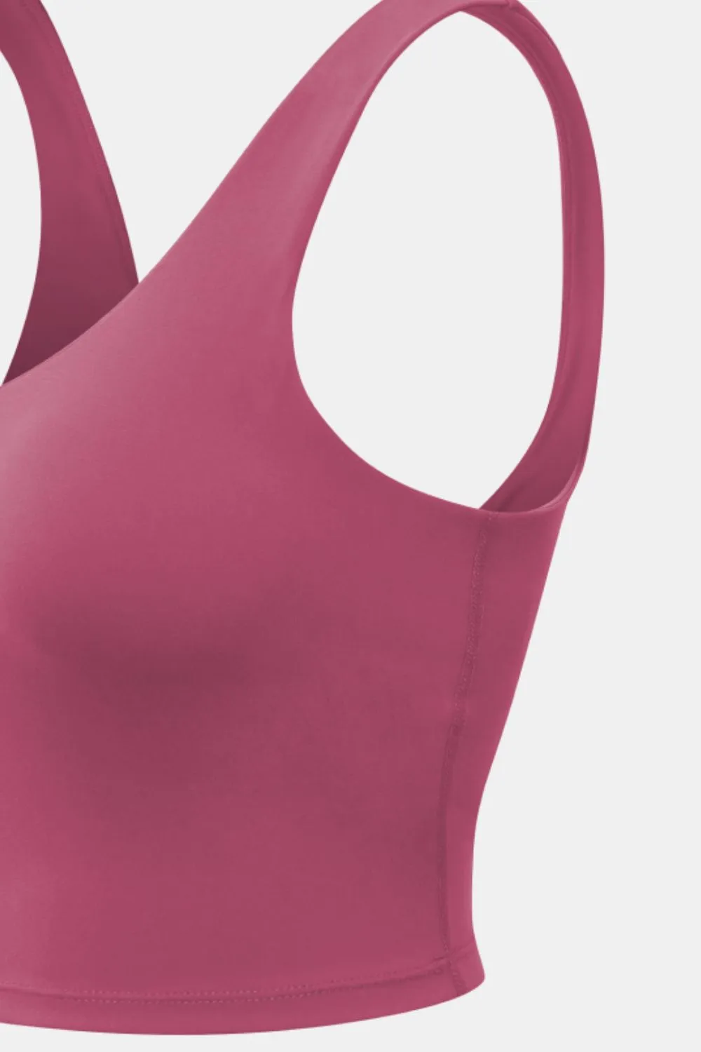 Cropped Scoop Neck Active Tank Top, image 18