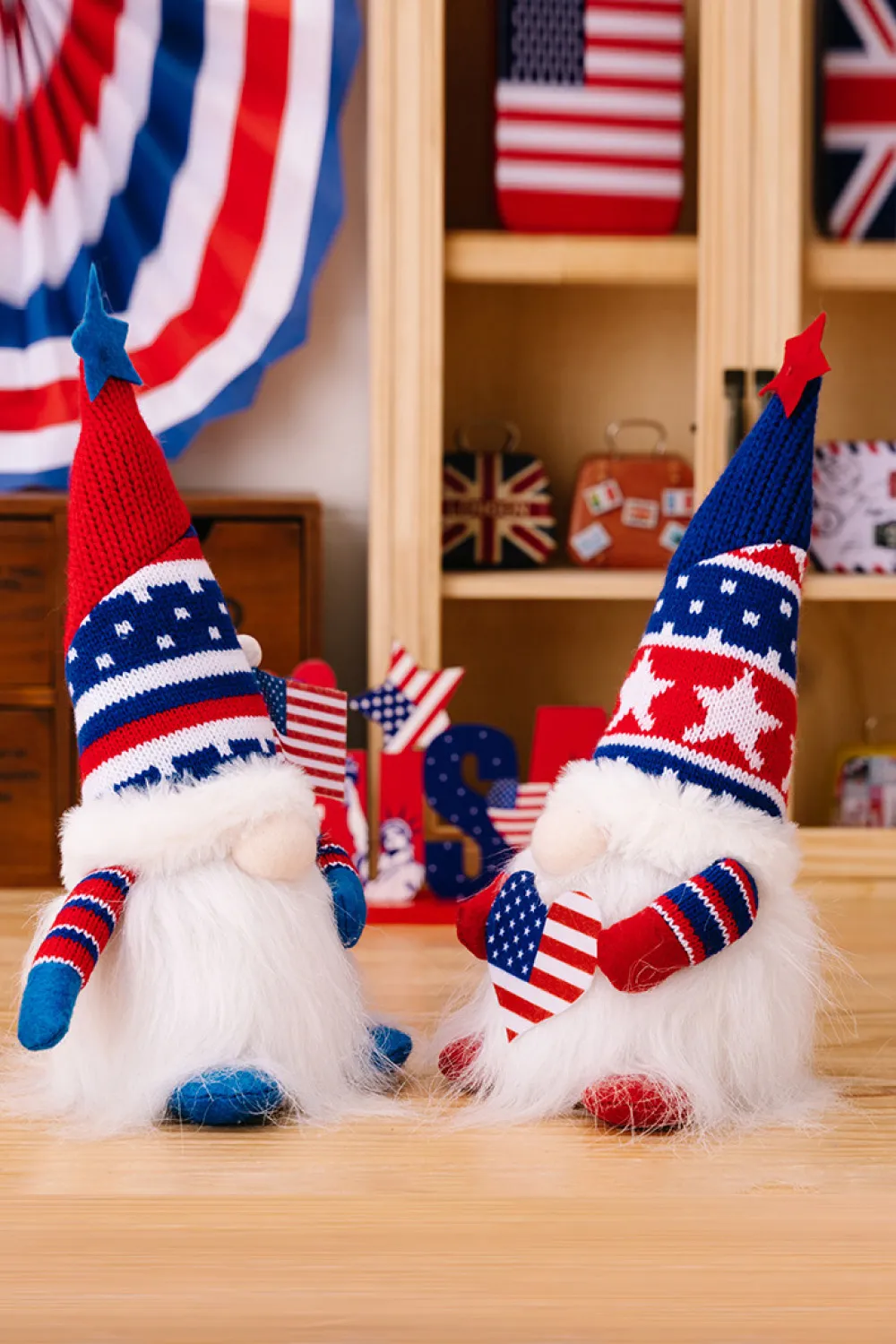 2-Piece Independence Day Knit Decor Gnomes, image 3