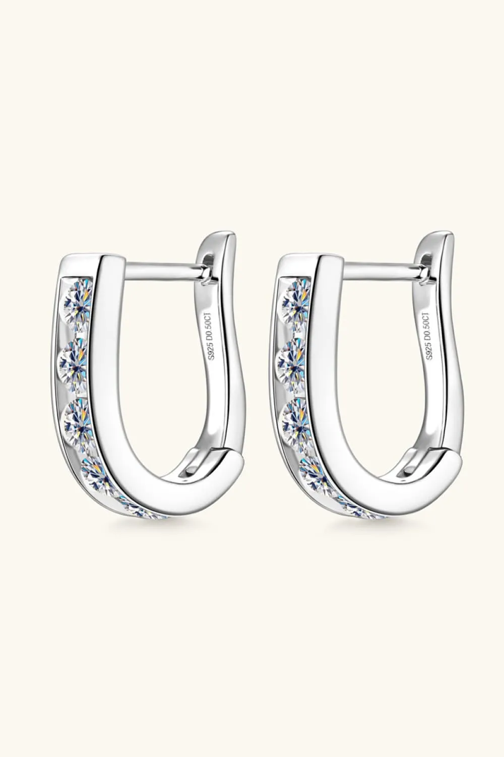 1 Carat Moissanite 925 Sterling Silver Earrings, image 6