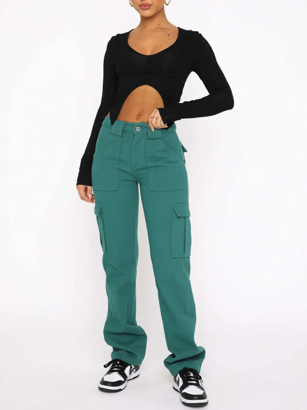 Straight Leg Cargo Pants, image 7