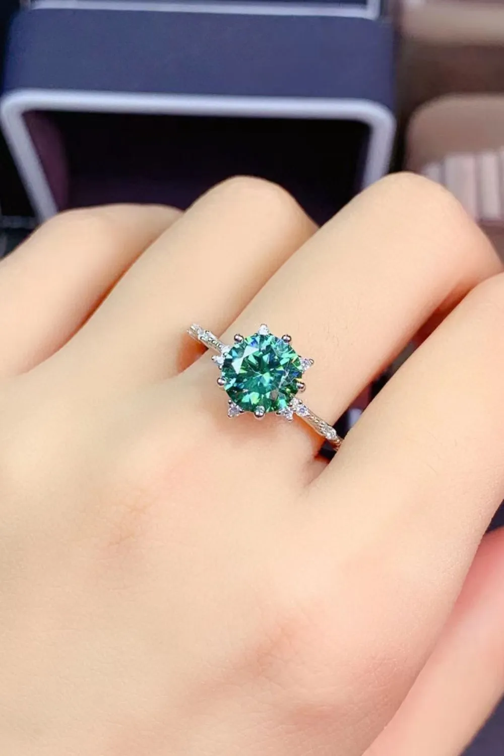 All Eyes On Me 1 Carat Moissanite Platinum-Plated Ring, image 3