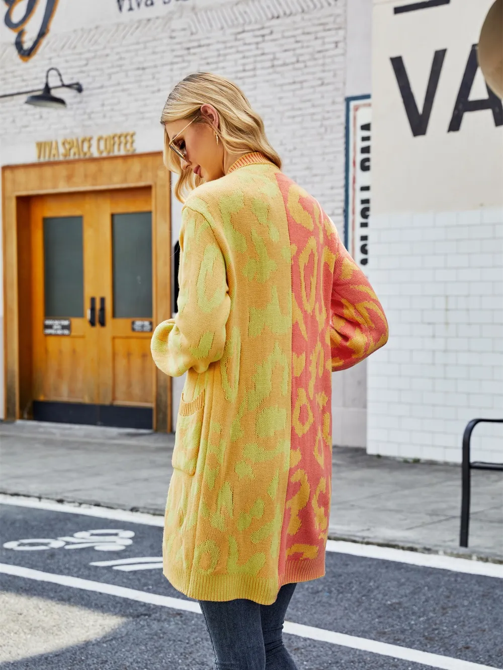Leopard Button Down Longline Cardigan, image 9