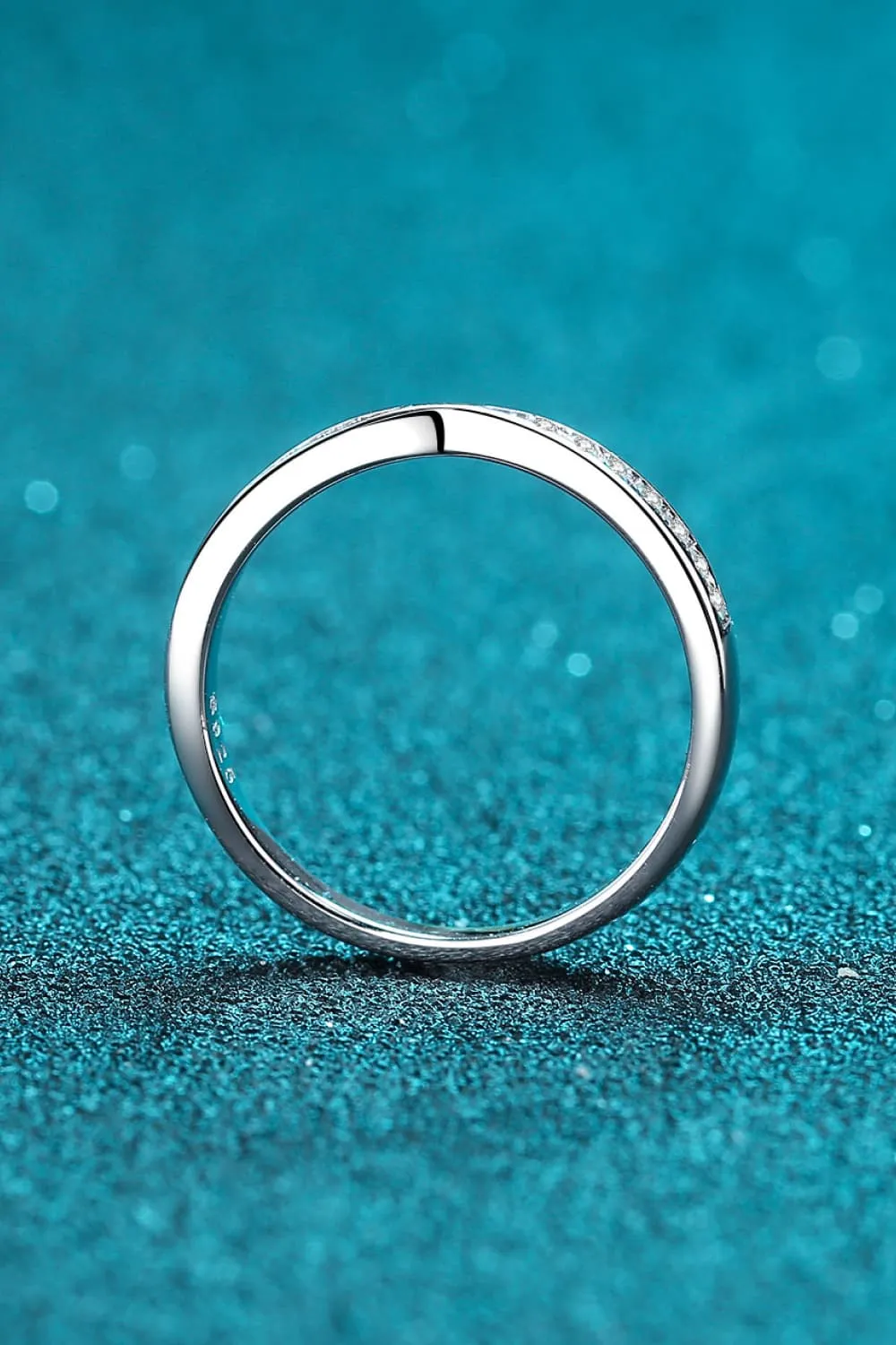 Moissanite Rhodium-Plated Ring, image 5