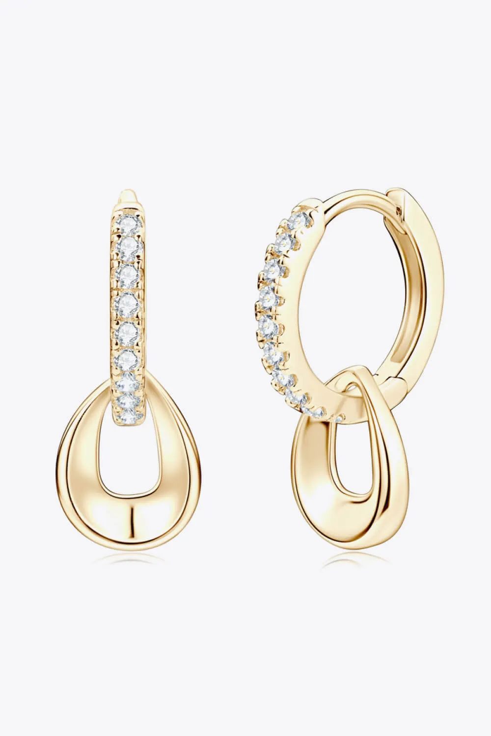 925 Sterling Silver Moissanite Double Hoop Earrings, image 6