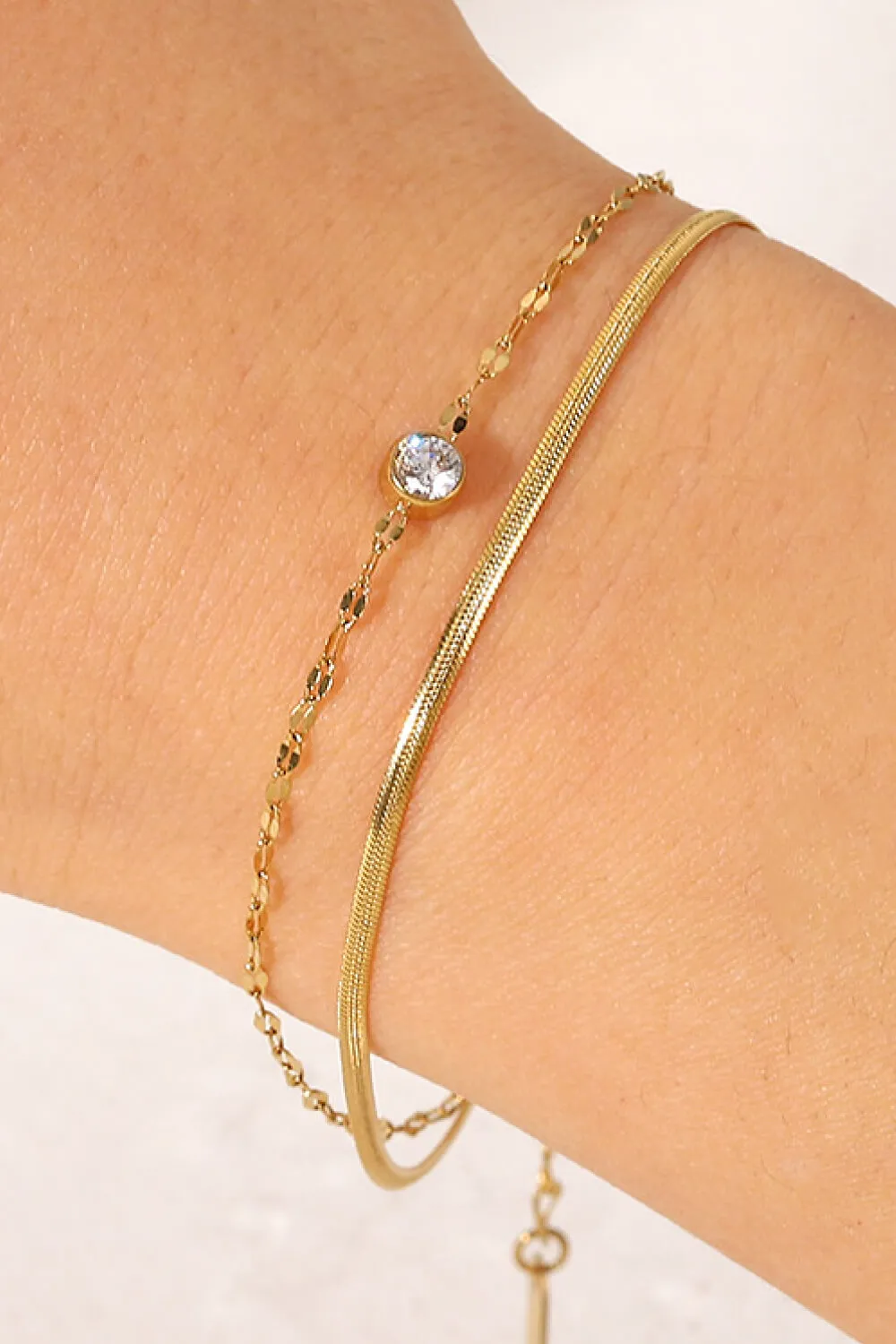 Icing on the Cake Rhinestone Double-Layered Bracelet, image 9