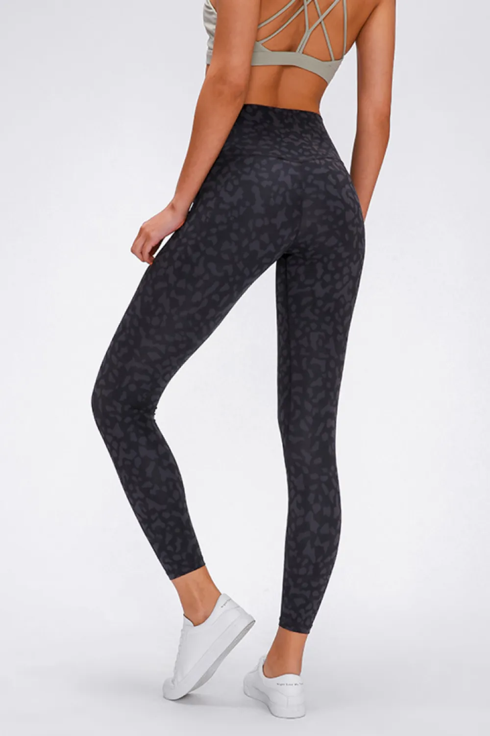 Wide Seamless Band Waist Sports Leggings, image 5