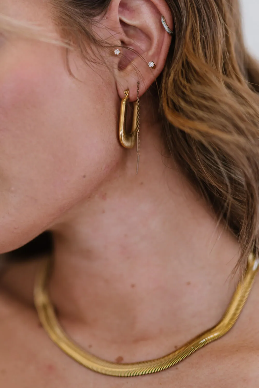 Good Luck Charm Screw-Thread U-Shaped Earrings, image 6