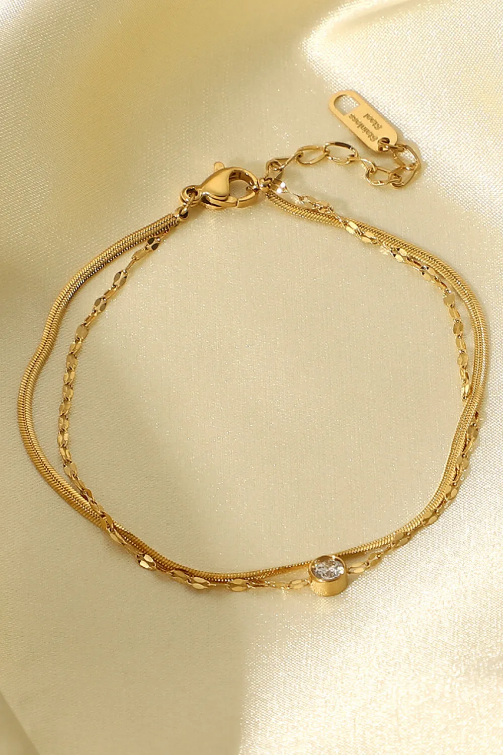 Icing on the Cake Rhinestone Double-Layered Bracelet, image 2