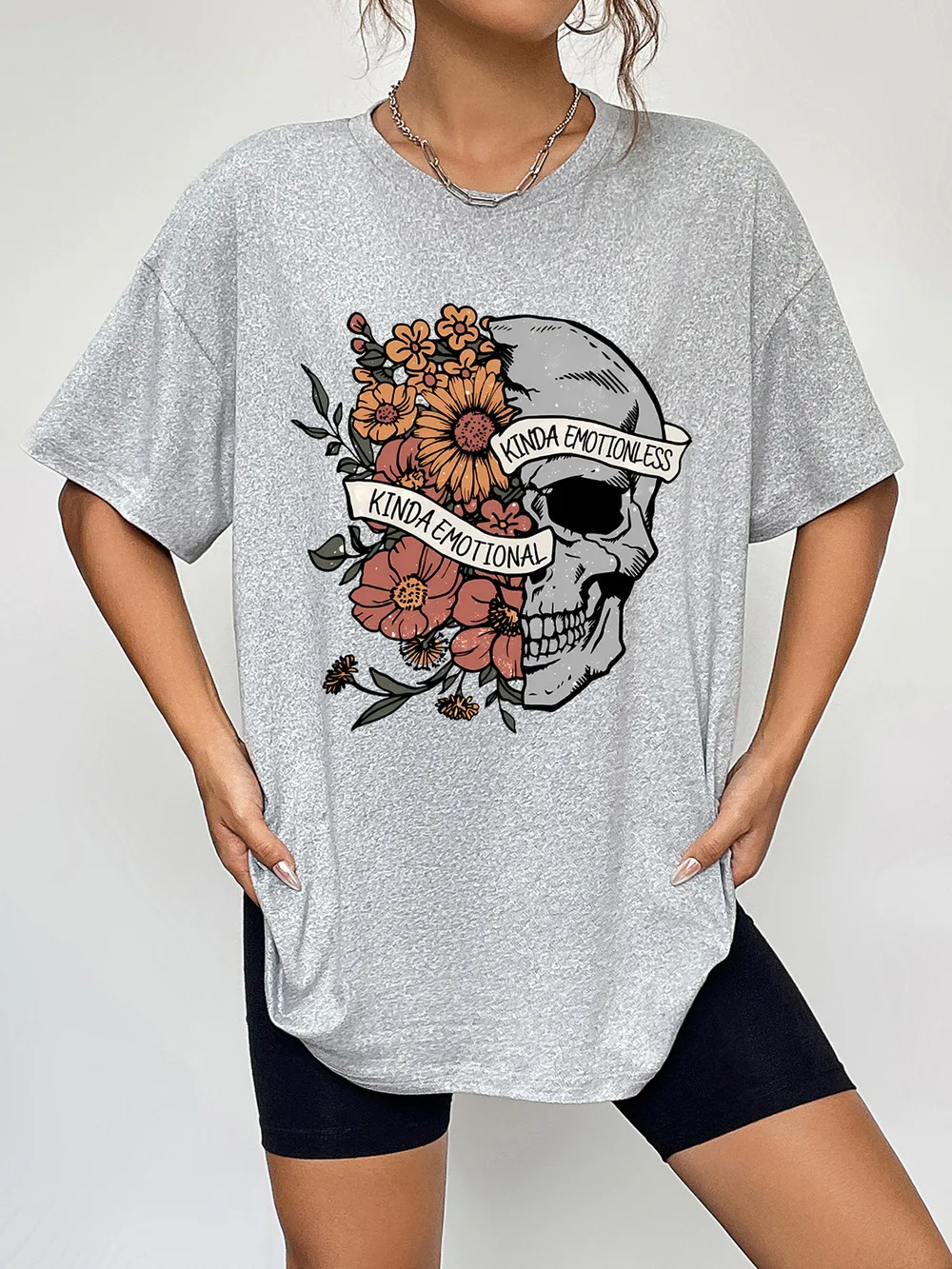 Round Neck Short Sleeve Graphic T-Shirt, image 7