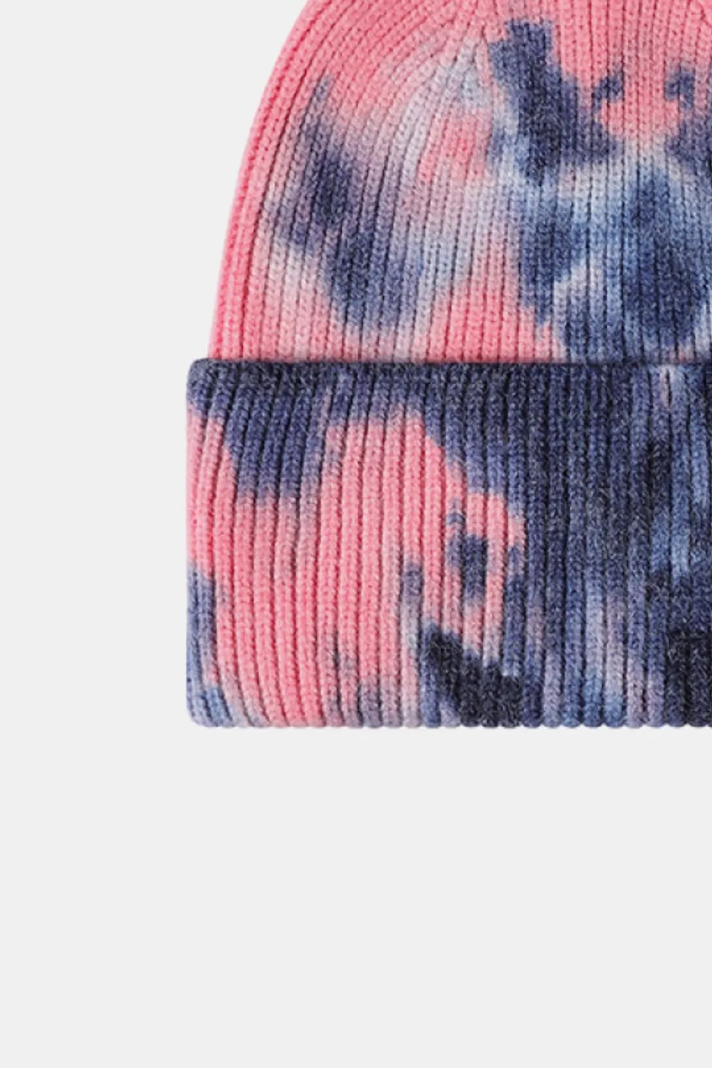 Tie-Dye Cuffed Rib-Knit Beanie Hat, image 28