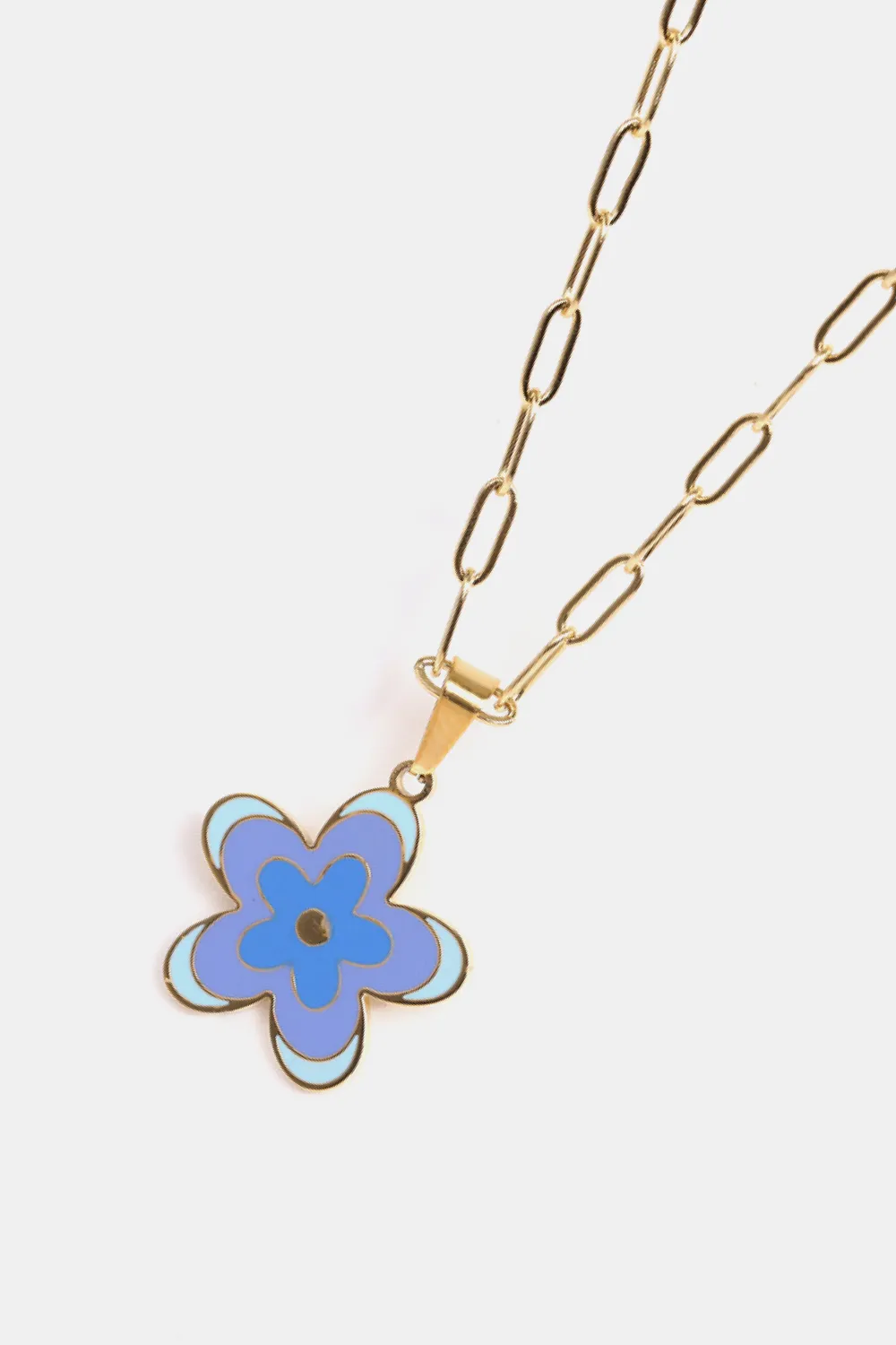 Flower Pendant Stainless Steel Necklace, image 5
