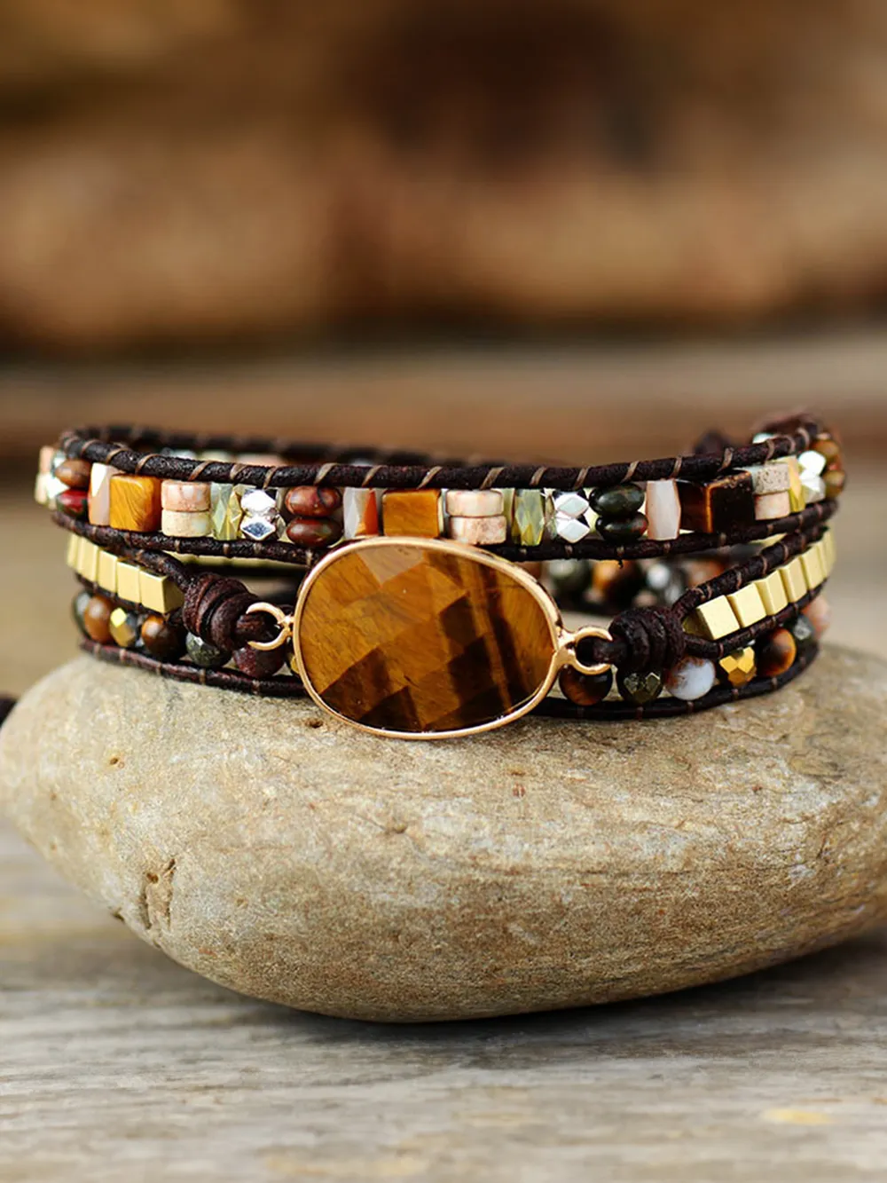 Geometrical Shape Triple-Layer Bracelet, image 3