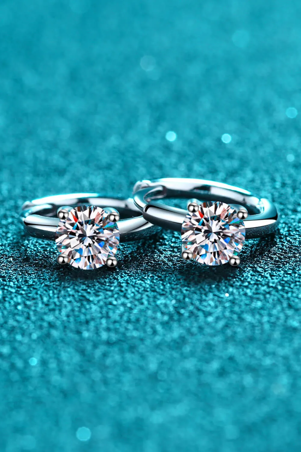 Moissanite Huggie Earrings, image 4