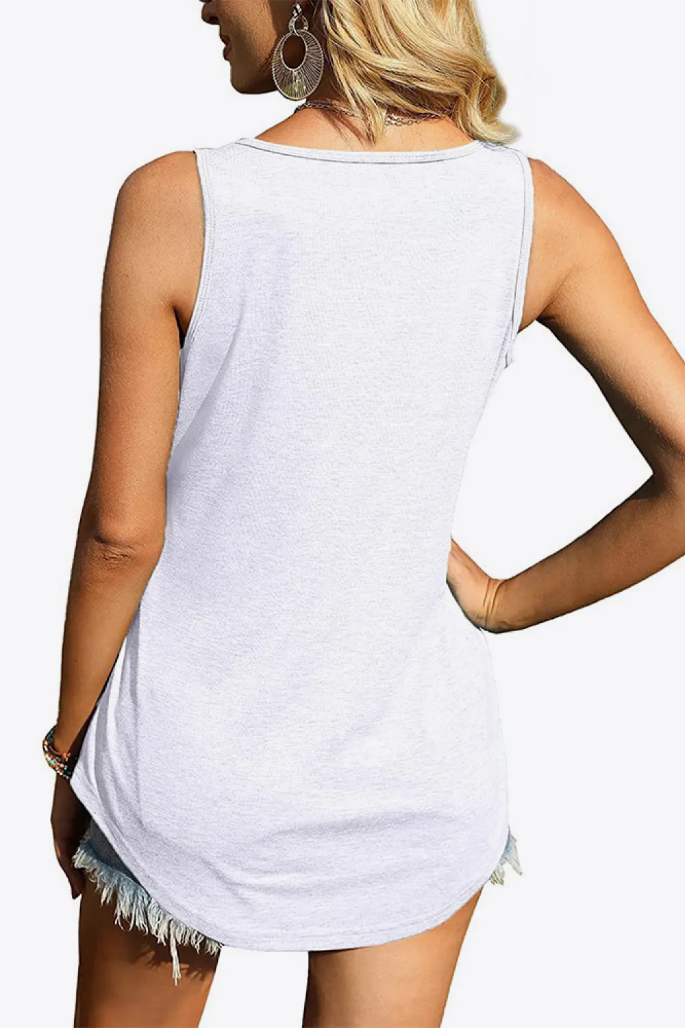 Curved Hem Square Neck Tank, image 32