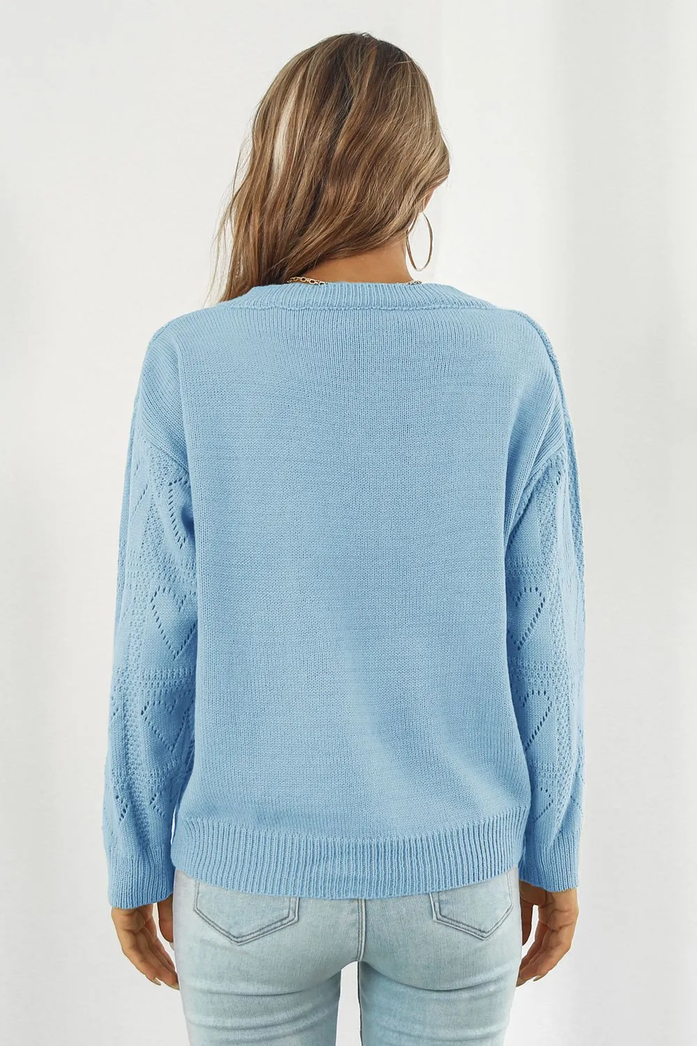 V-Neck Drop Shoulder Sweater, image 9