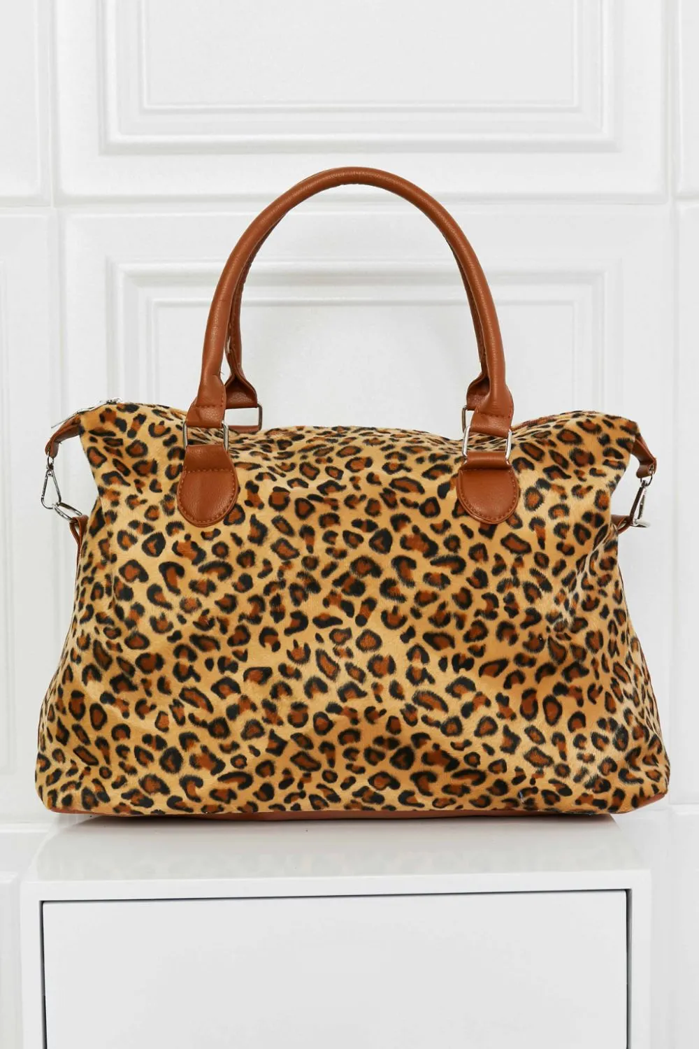 Animal Print Brushed Weekender Bag, image 2