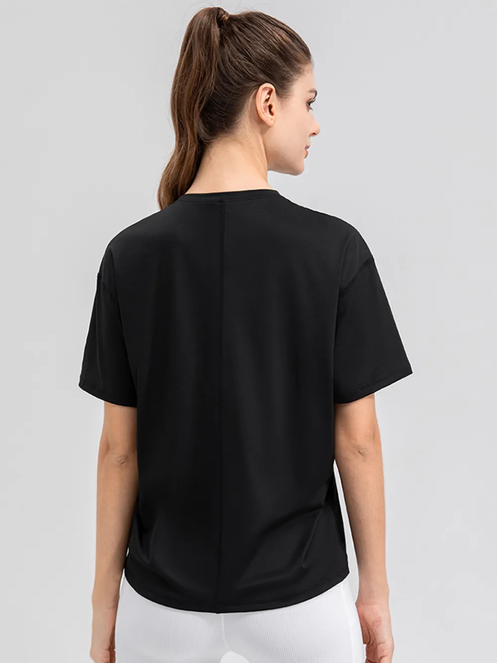 Round Neck Short Sleeve Active Top, image 9