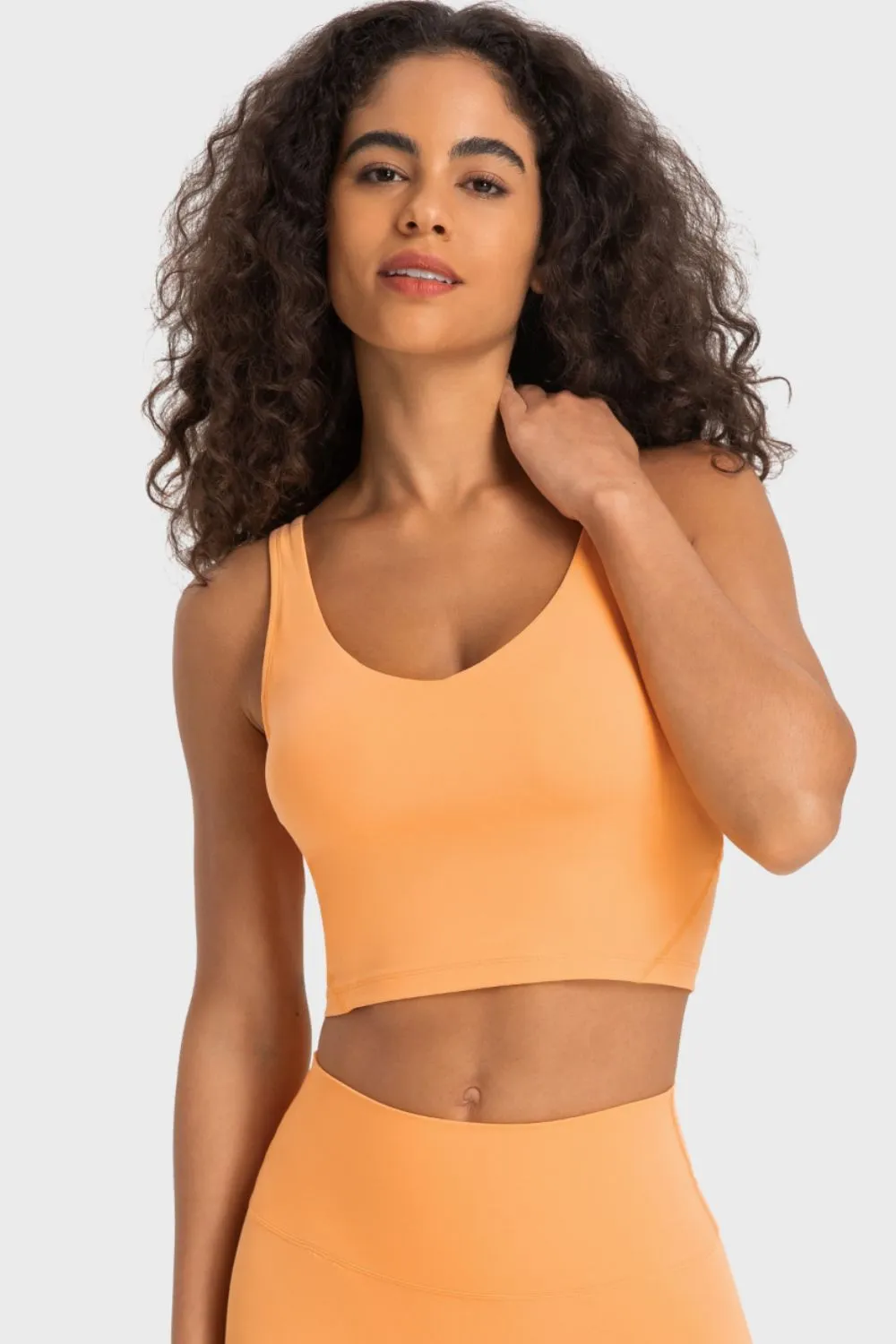 Deep V-Neck Crop Sports Bra, image 20