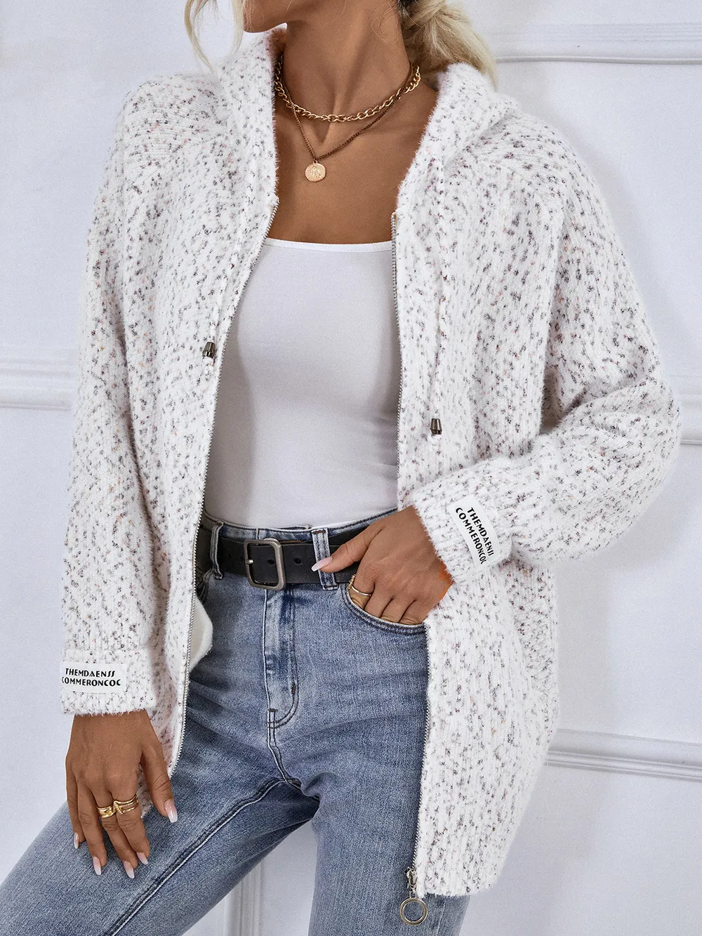 Zip-Up Hooded Sweater, image 11