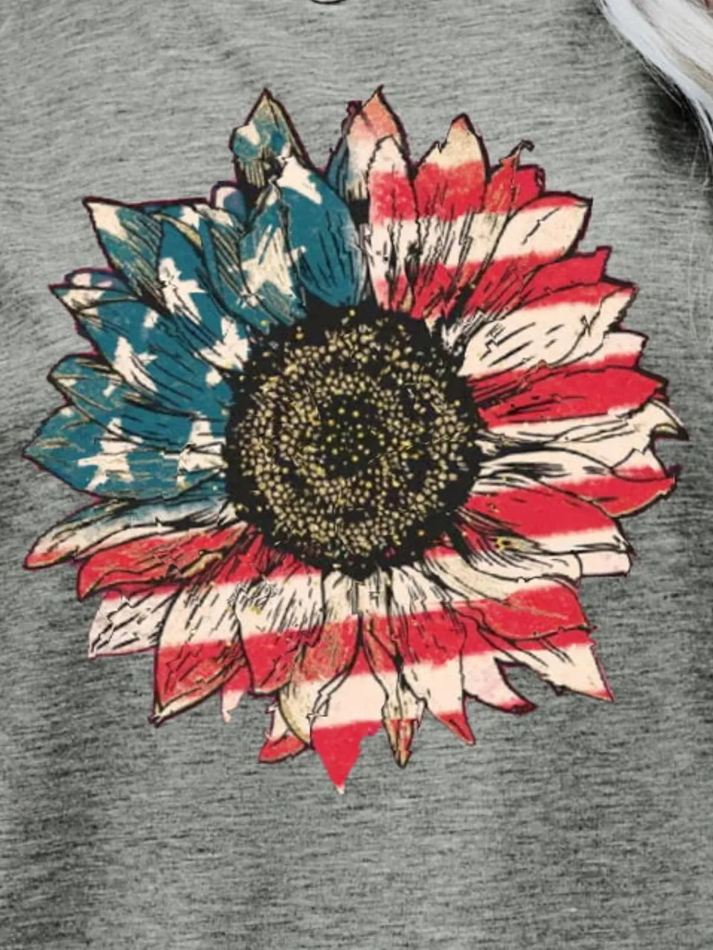 US Flag Flower Graphic Tee, image 11