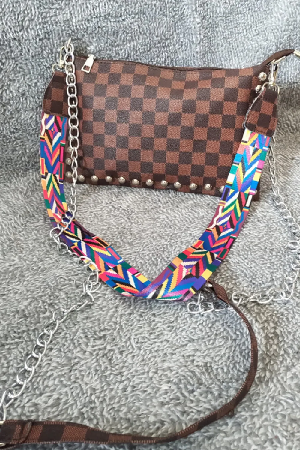 PU Leather Studded Shoulder Bag, image 11