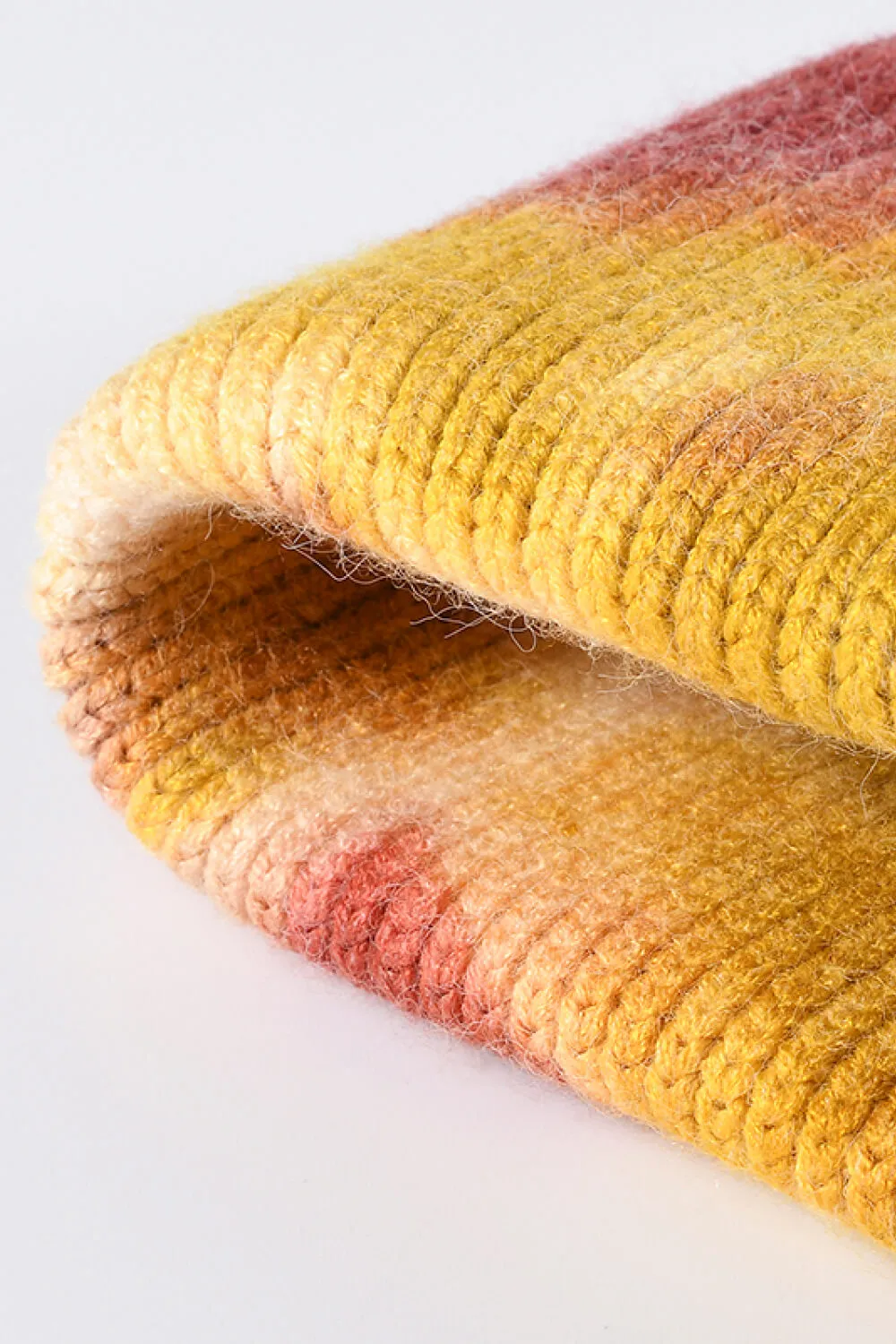 Tie-Dye Cuffed Rib-Knit Beanie Hat, image 3
