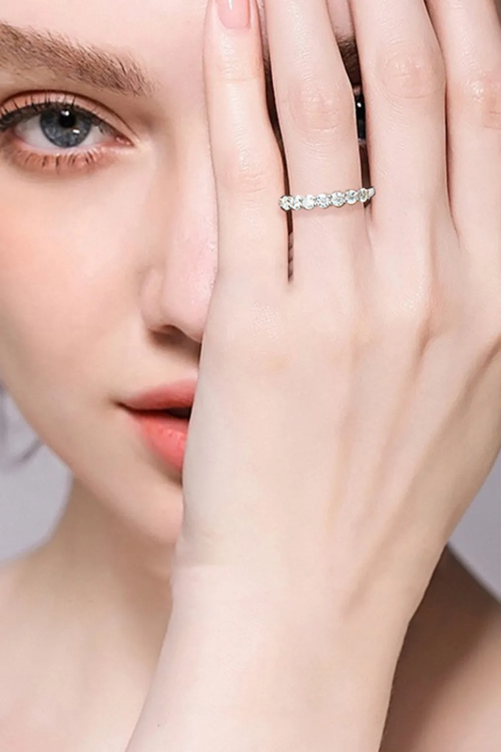 Can't Stop Your Shine Moissanite Platinum-Plated Ring, image 3
