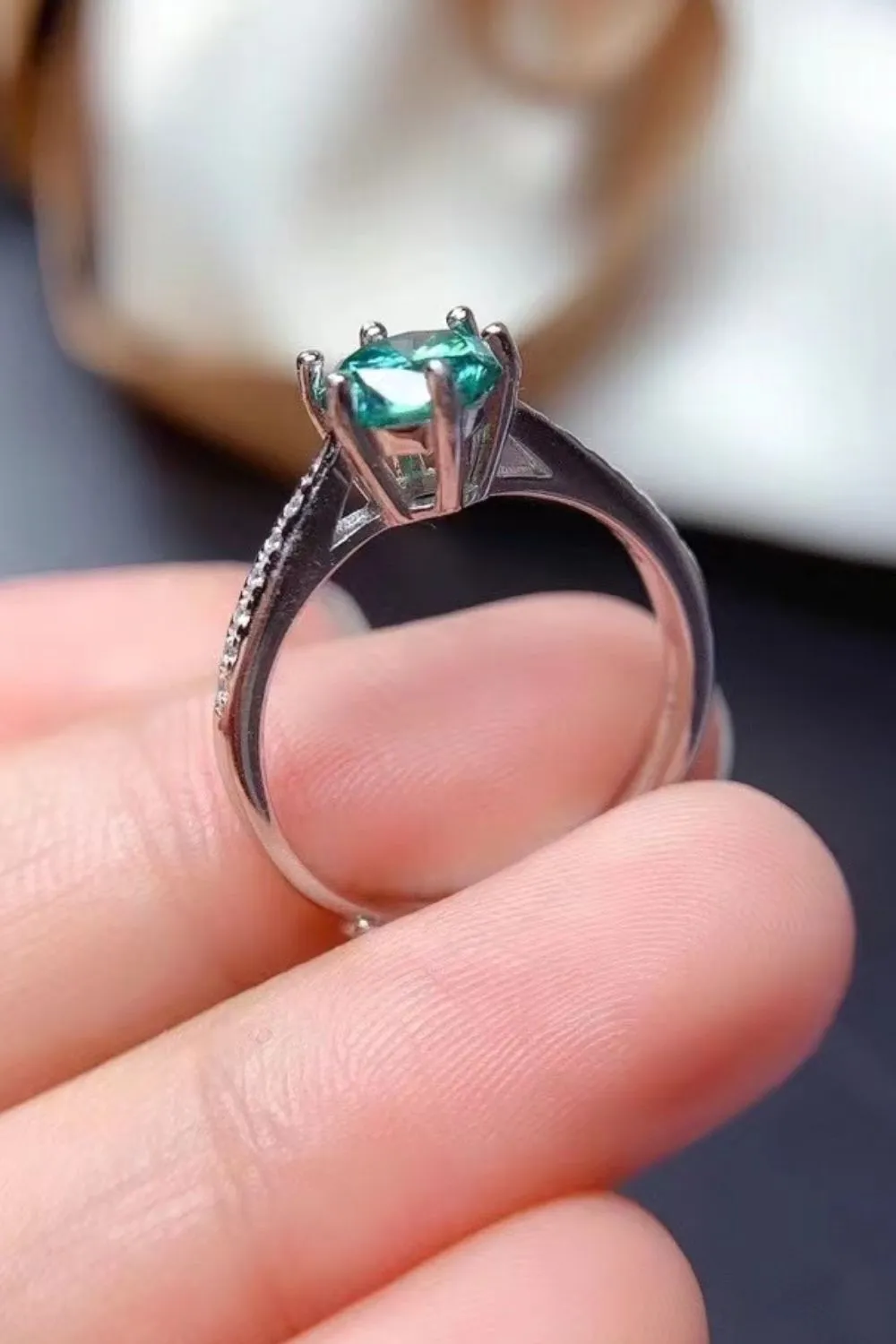 All For You 2 Carat Moissanite 925 Sterling Silver Ring, image 5
