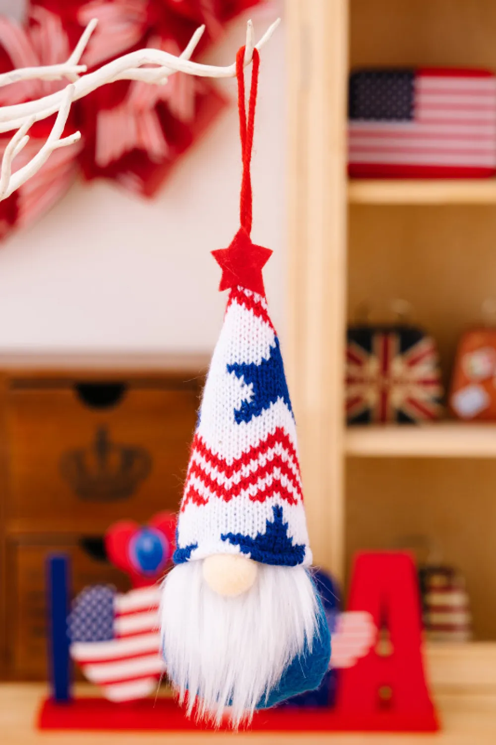 4-Piece Independence Day Knit Hanging Gnomes, image 6