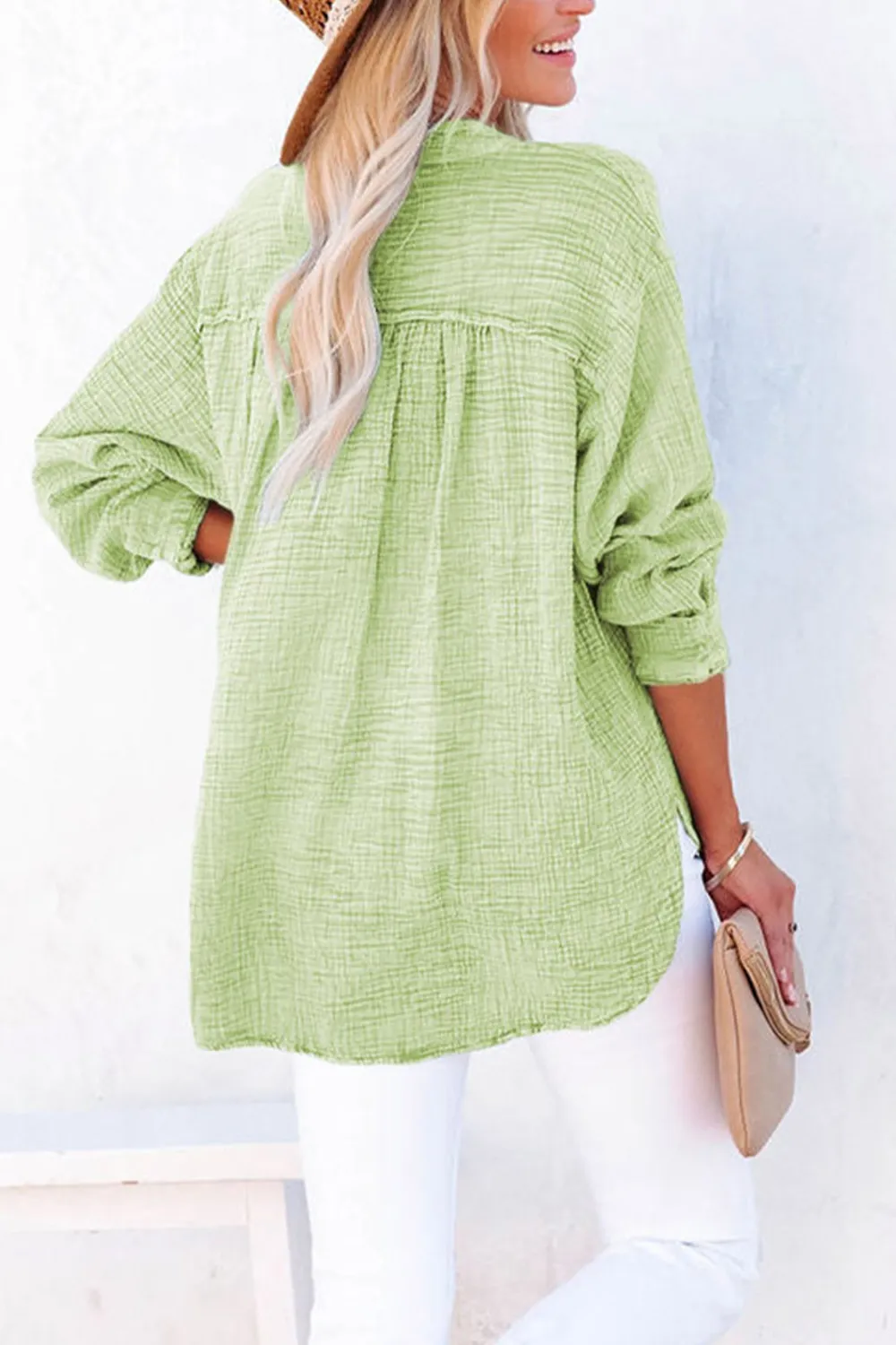 Buttoned Long Sleeve Blouse, image 11