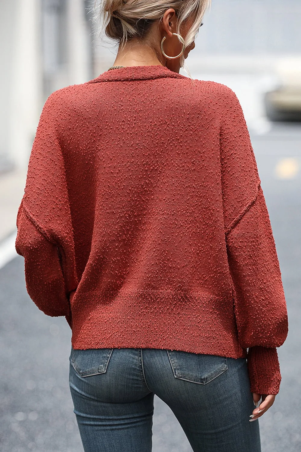 Button-Up Dropped Shoulder Cardigan, image 12