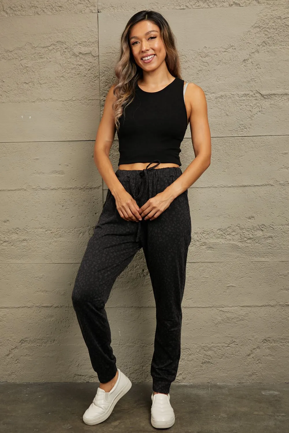 Leopard Print Joggers with Pockets, image 12