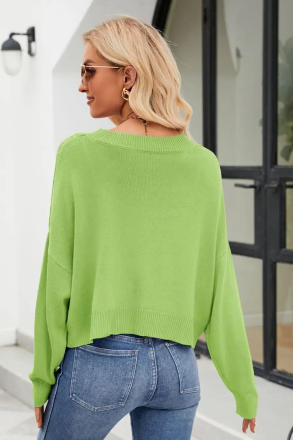 V-Neck Button Down Cardigan, image 11