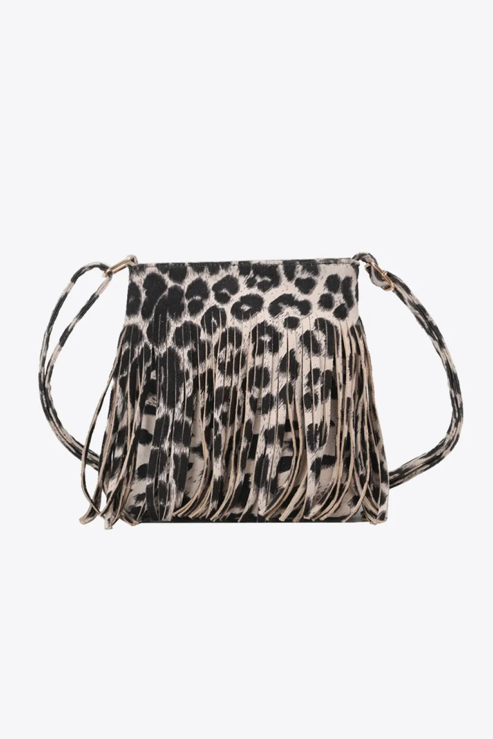 PU Leather Crossbody Bag with Fringe, image 3