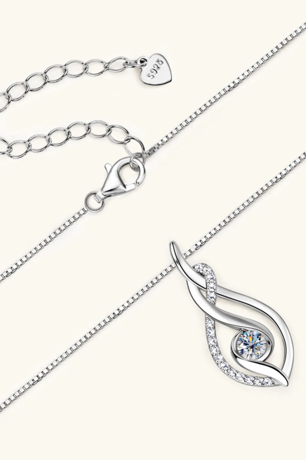 Moissanite 925 Sterling Silver Necklace, image 8