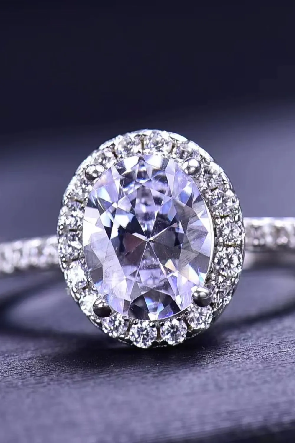 2 Carat Moissanite Platinum-Plated Ring, image 5