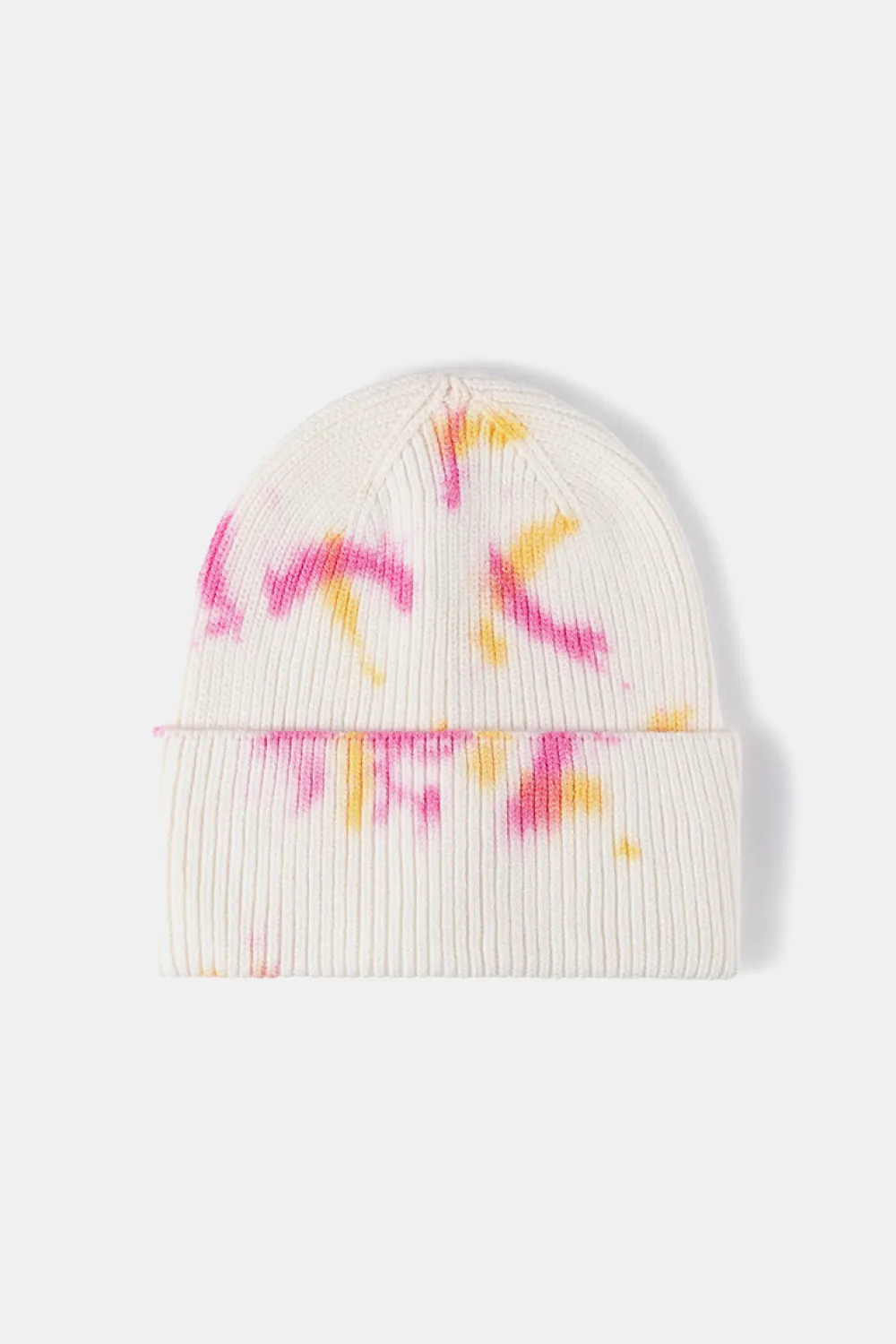 Tie-Dye Cuffed Rib-Knit Beanie Hat, image 17