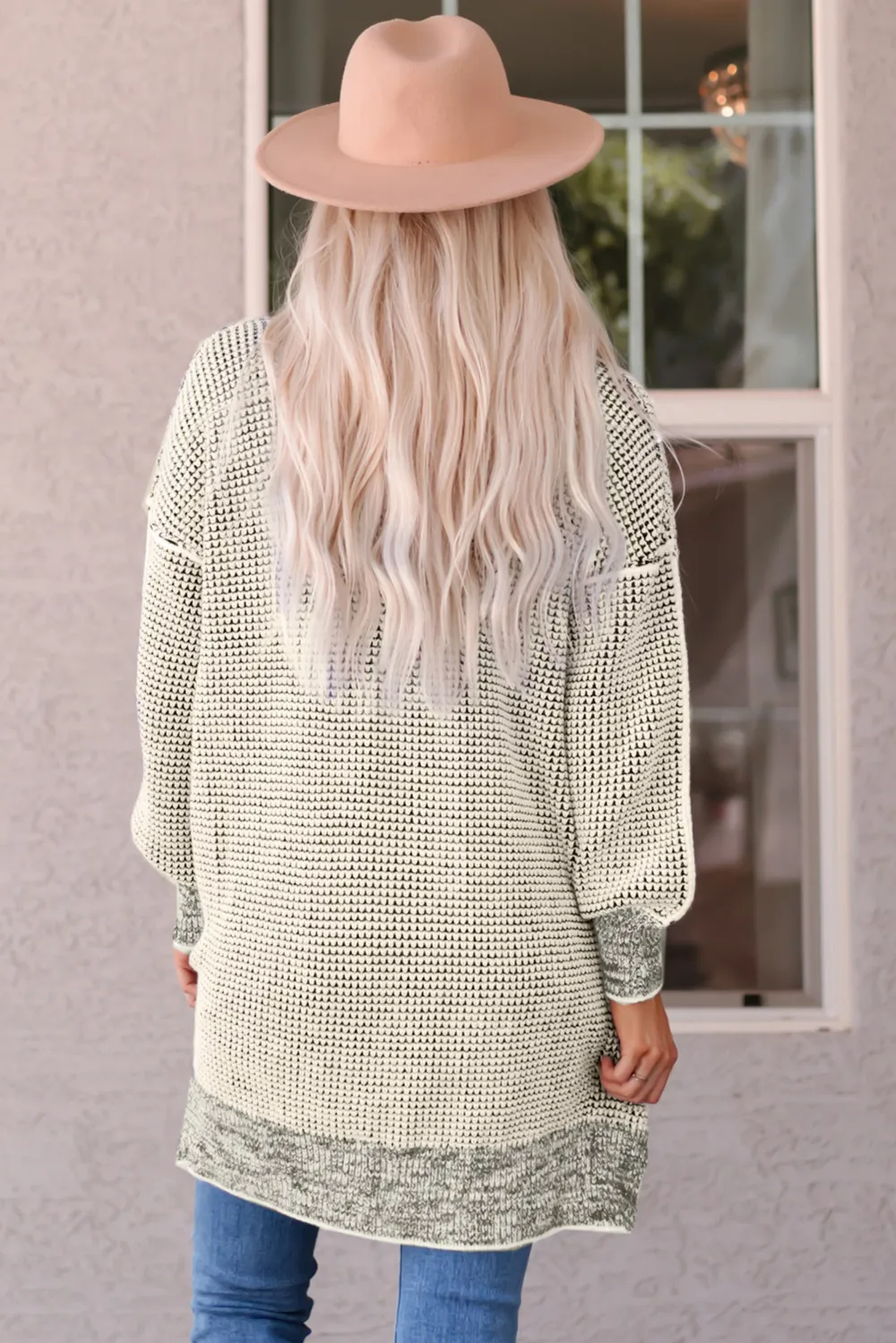 Heathered Open Front Longline Cardigan, image 14