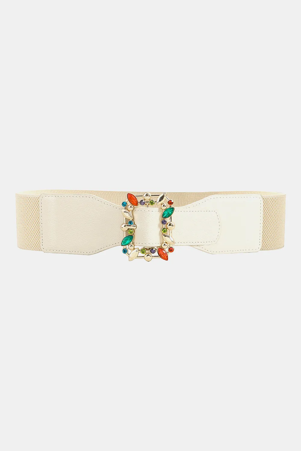 Multicolored Leaf Buckle Elastic Belt, image 2