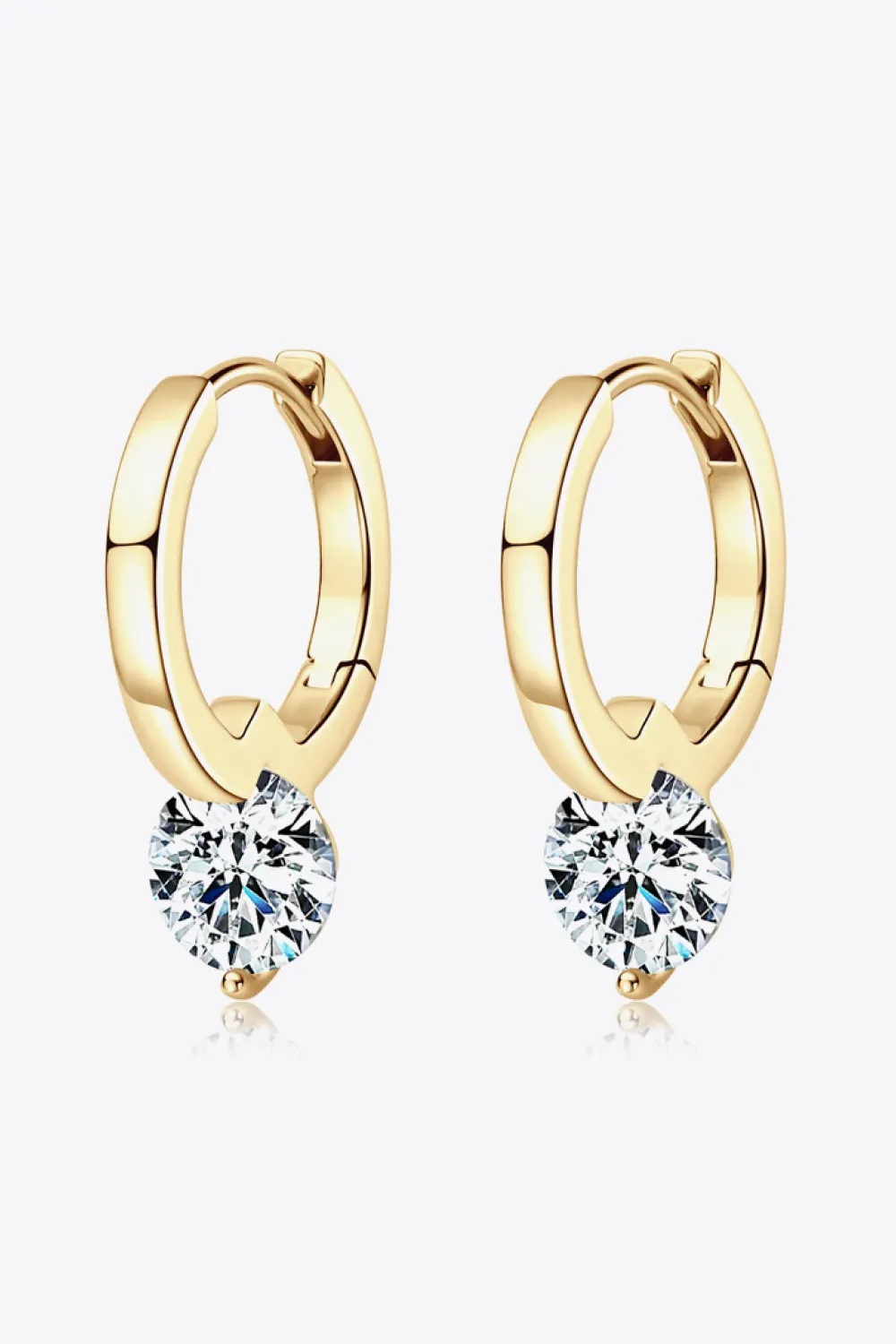 2 Carat Moissanite 925 Sterling Silver Drop Earrings