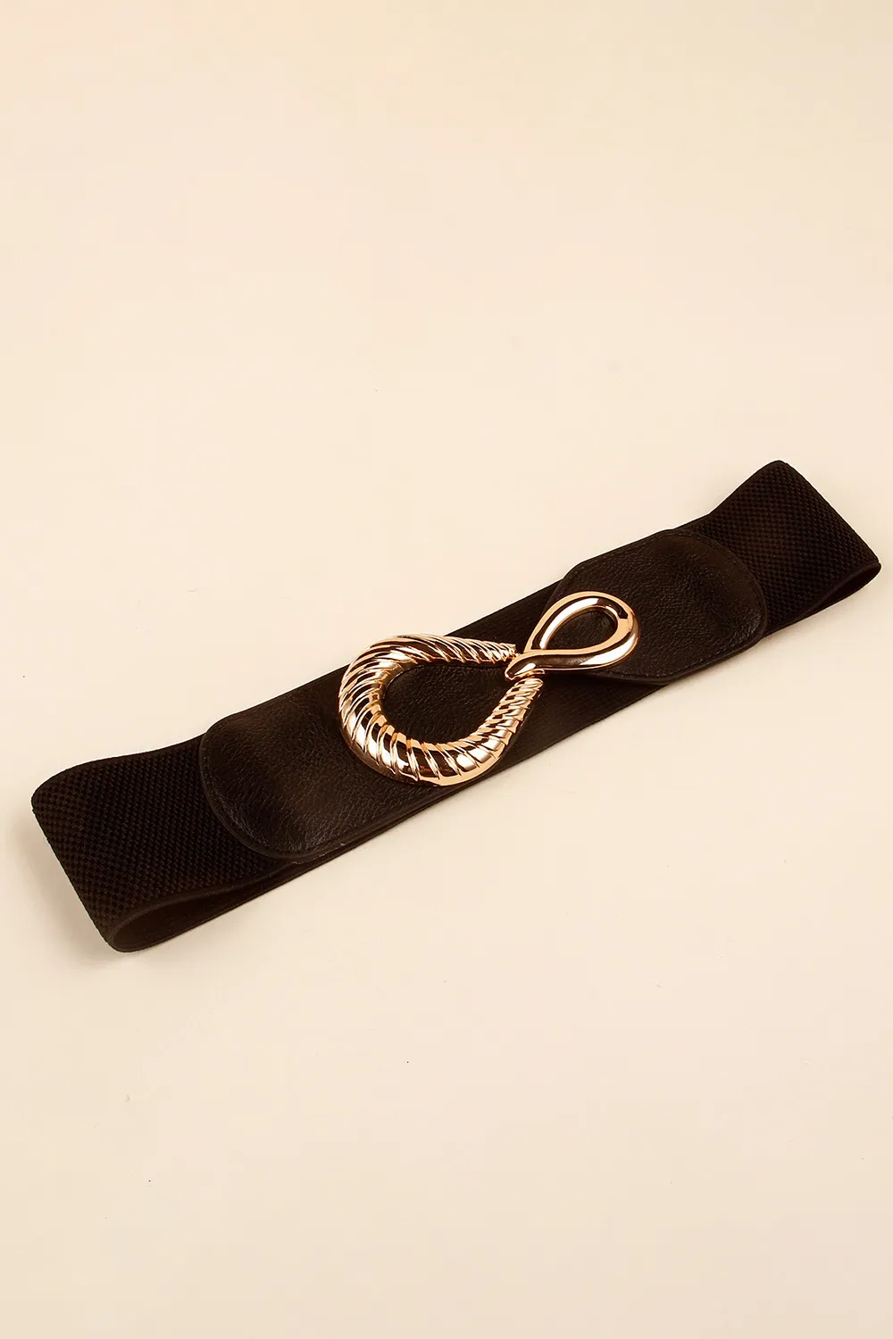 Ribbed Alloy Buckle Elastic Belt, image 12