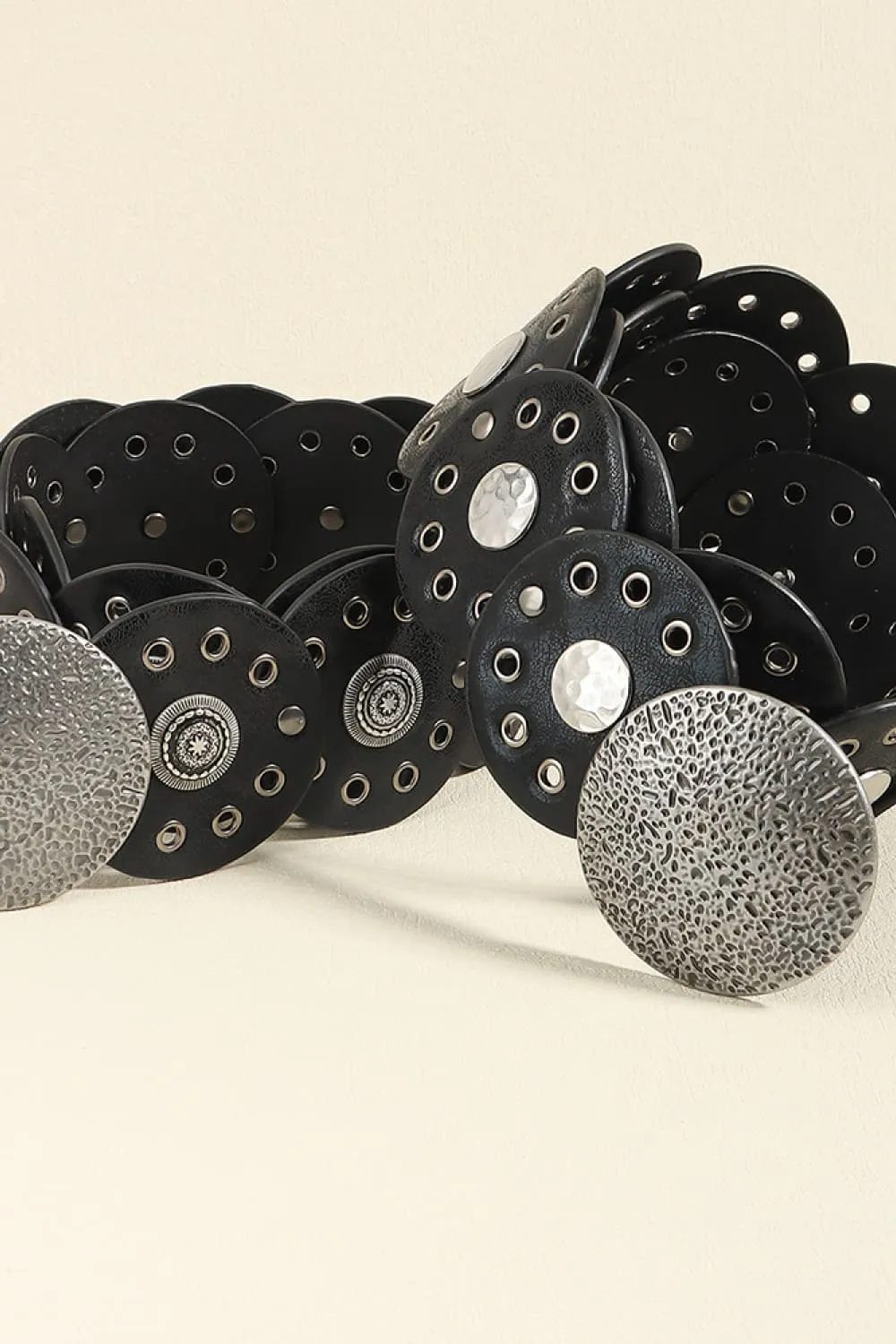 Round Shape PU Leather Belt, image 10