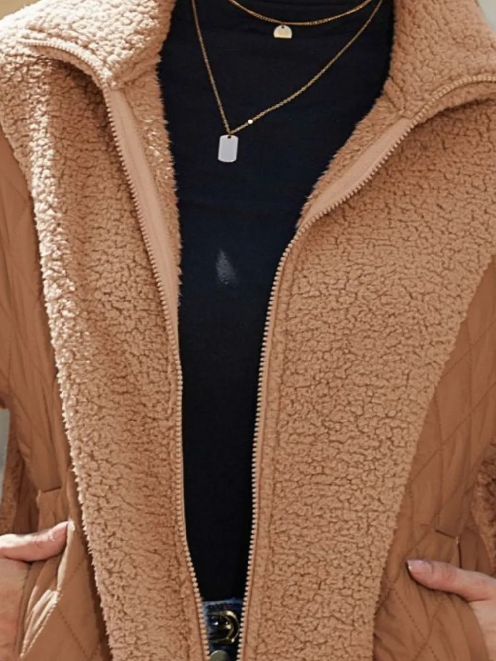 Zip-Up Collared Neck Jacket, image 10